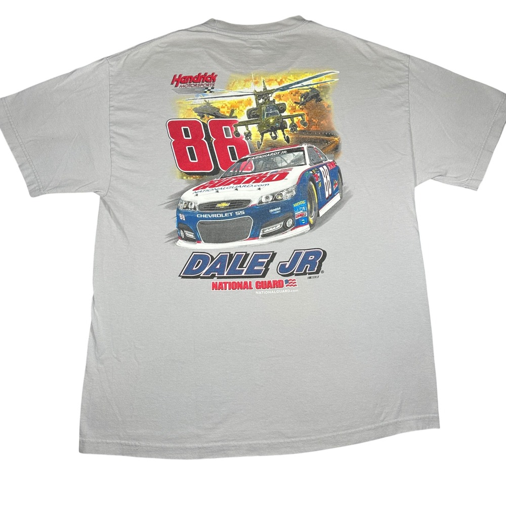 Dale Earnhardt Jr NASCAR #88 National Guard Gray T-Shirt XL Hendrick Motorsports